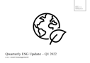 Kwartaalrapportage ESG Q1 2022